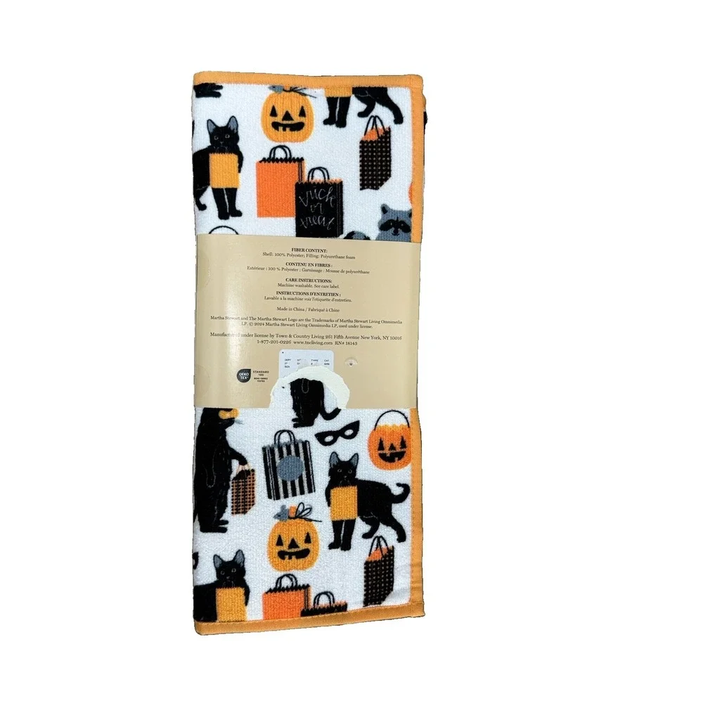New Martha Stewart Kitchen Dish Drying Mat 2 Pk Halloween 16